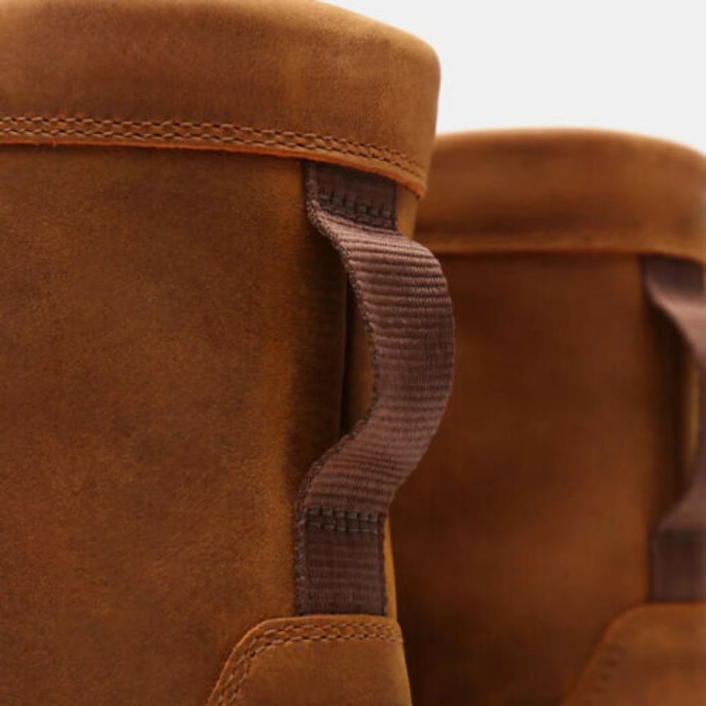TIMBERLAND ELMHURST MEN'S 6" BROWN WATERPROOF NUBUCK LEATHER BOOTS A26GP - Picture 6 of 9